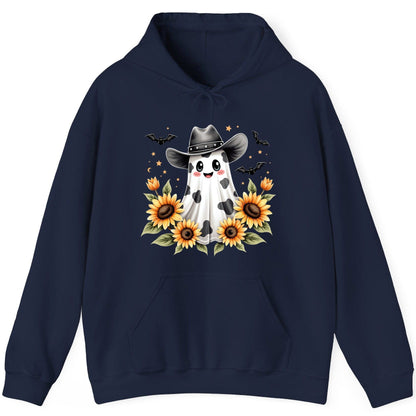 Cowboy Ghost Sunflowers cowboy ghost Hoodie Navy product mockup