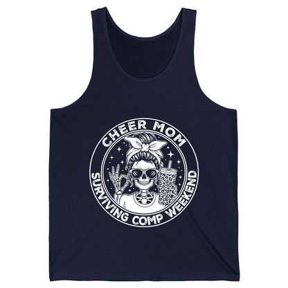 Cheer Mom Surviving Comp Weekend cheer mom Tank Top Navy product mockup