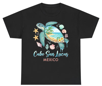 Cabo San Lucas Mexico sea turtle Youth T-Shirt Black product mockup