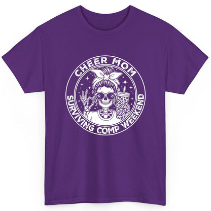 Cheer Mom Surviving Comp Weekend cheer mom T-Shirt Purple product mockup
