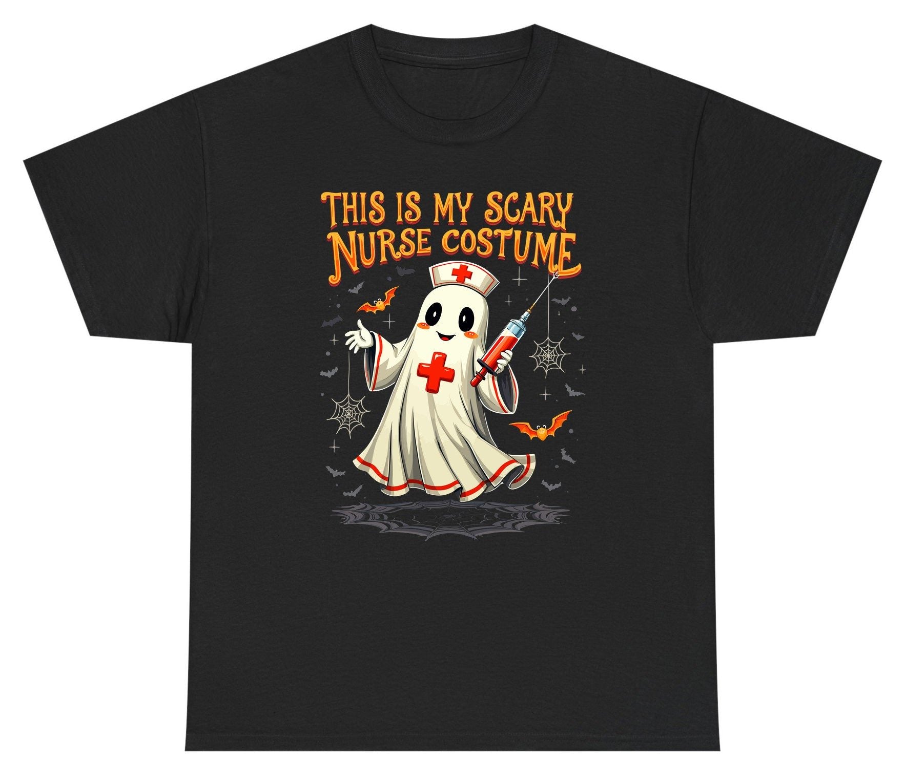 This Is My Scary Nurse Costume Halloween ghost nurse Youth T-Shirt Black product mockup