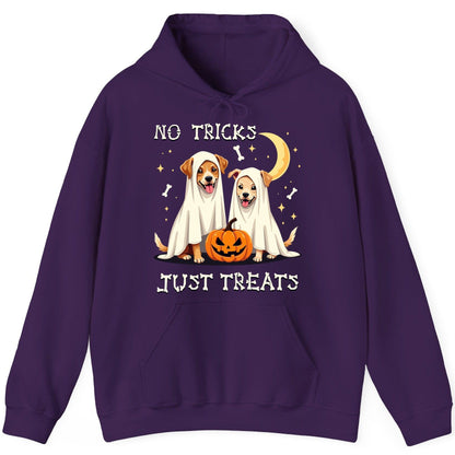 No Tricks Just Treats Halloween dogs Hoodie Purple product mockup