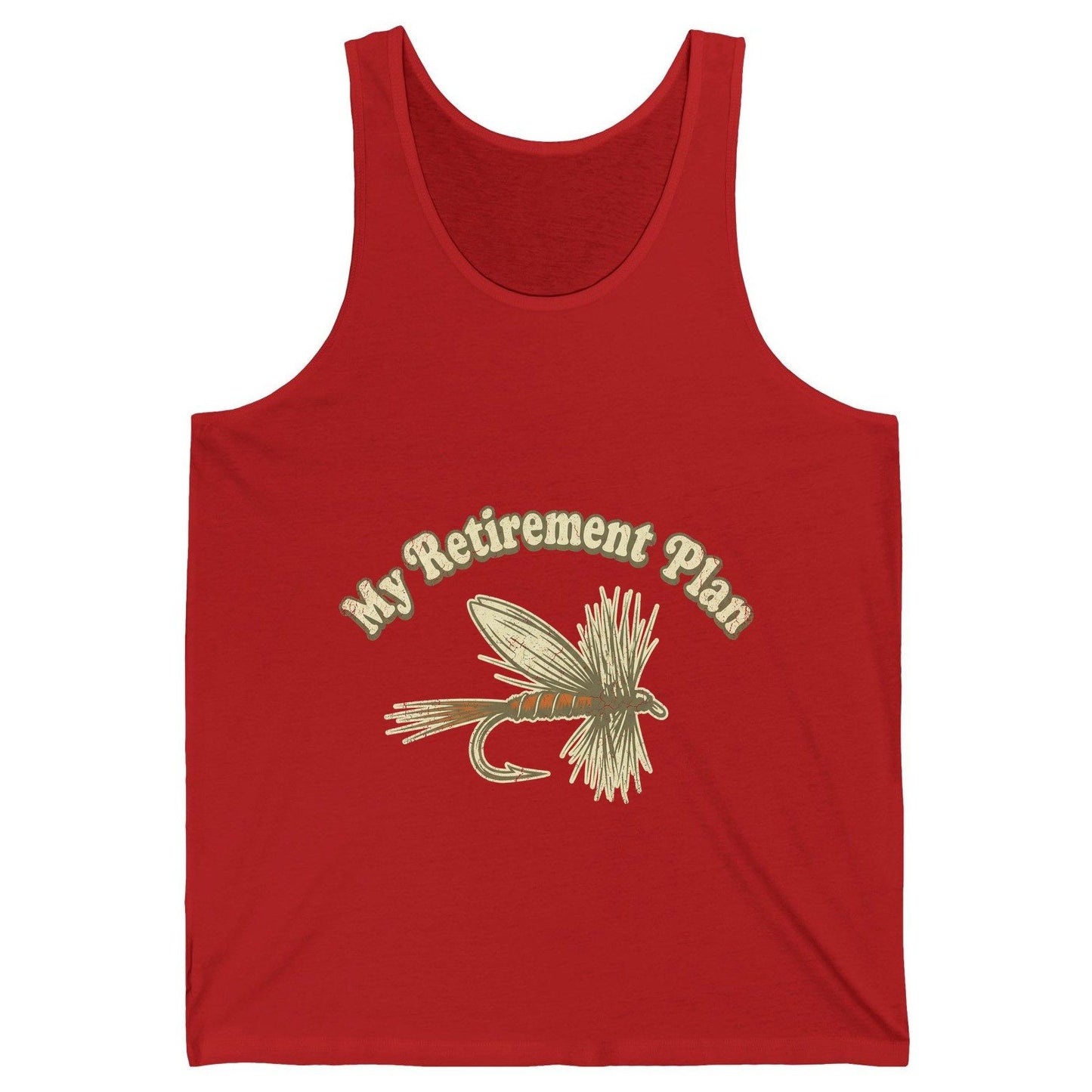 My Retirement Plan fly fishing Tank Top Red product mockup