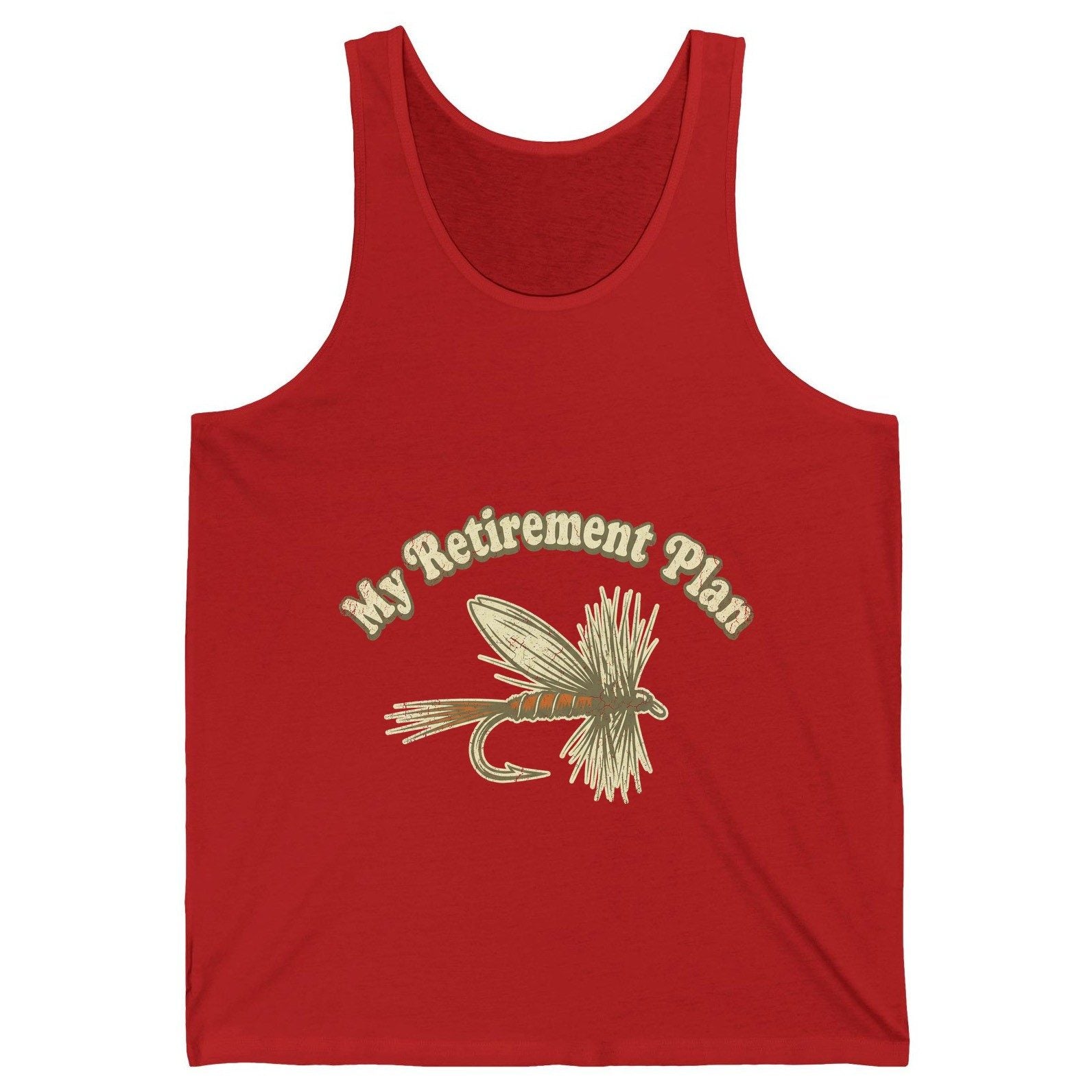 My Retirement Plan fly fishing Tank Top Red product mockup