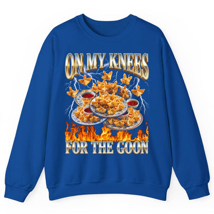 On My Knees for the Goon crab rangoon Sweatshirt Royal product mockup