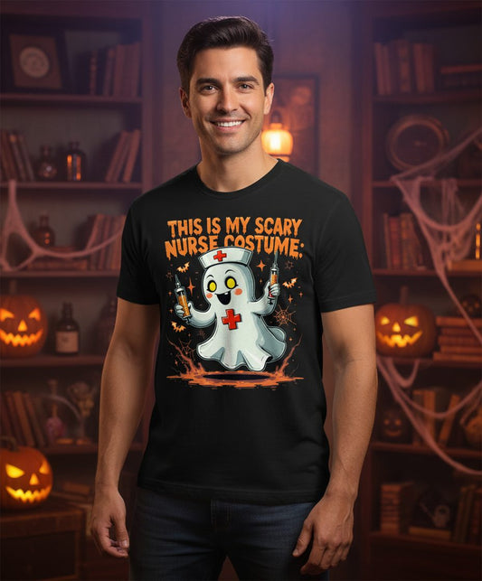 This Is My Scary Nurse Costume ghost nurse T-Shirt Black lifestyle mockup