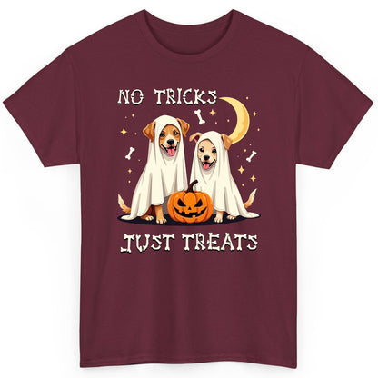 No Tricks Just Treats Halloween dogs T-Shirt Maroon product mockup