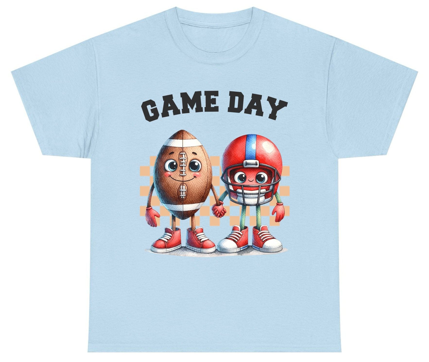 Game Day american football Youth T-Shirt Light Blue product mockup