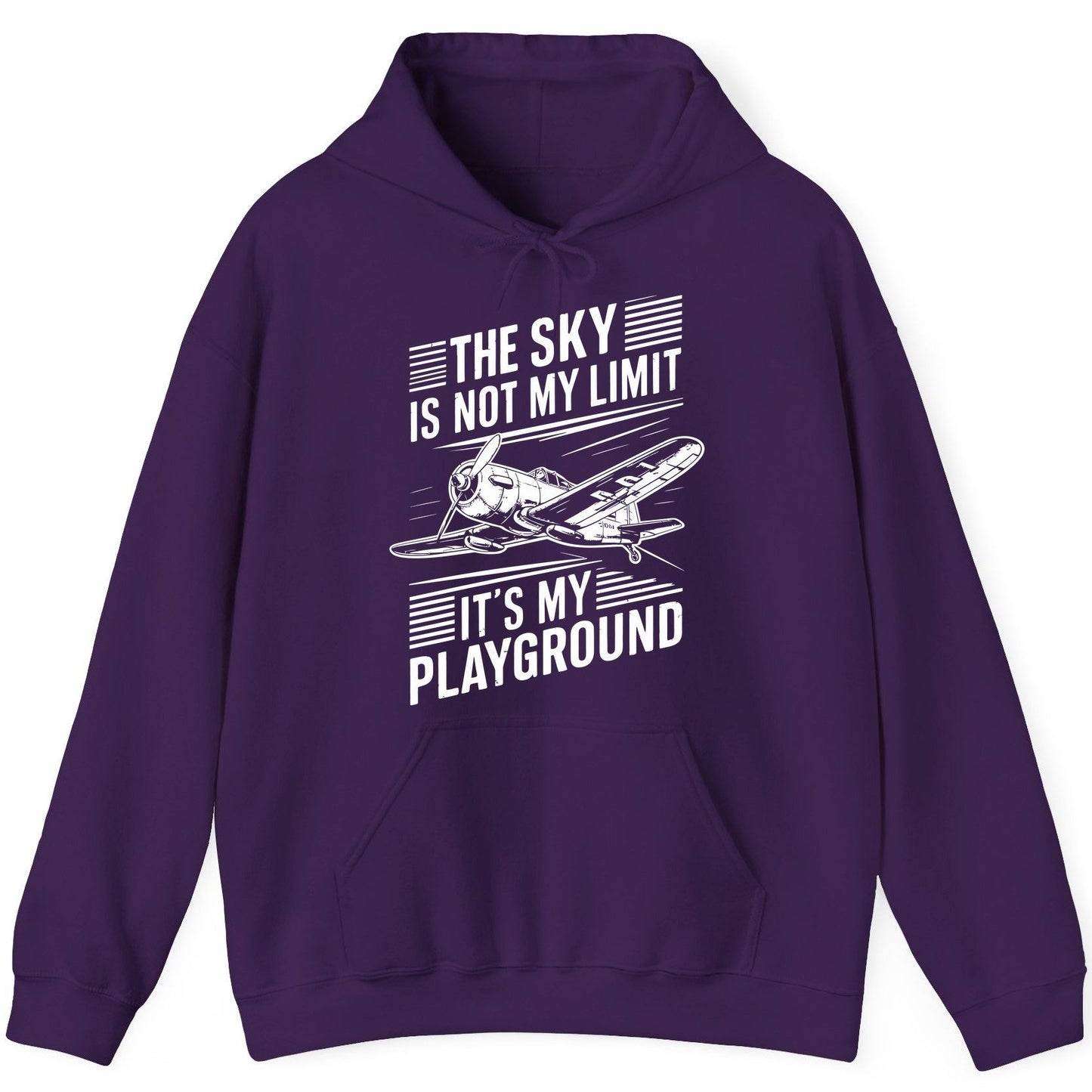 The Sky Is Not My Limit It's My Playground vintage airplane Hoodie Purple product mockup