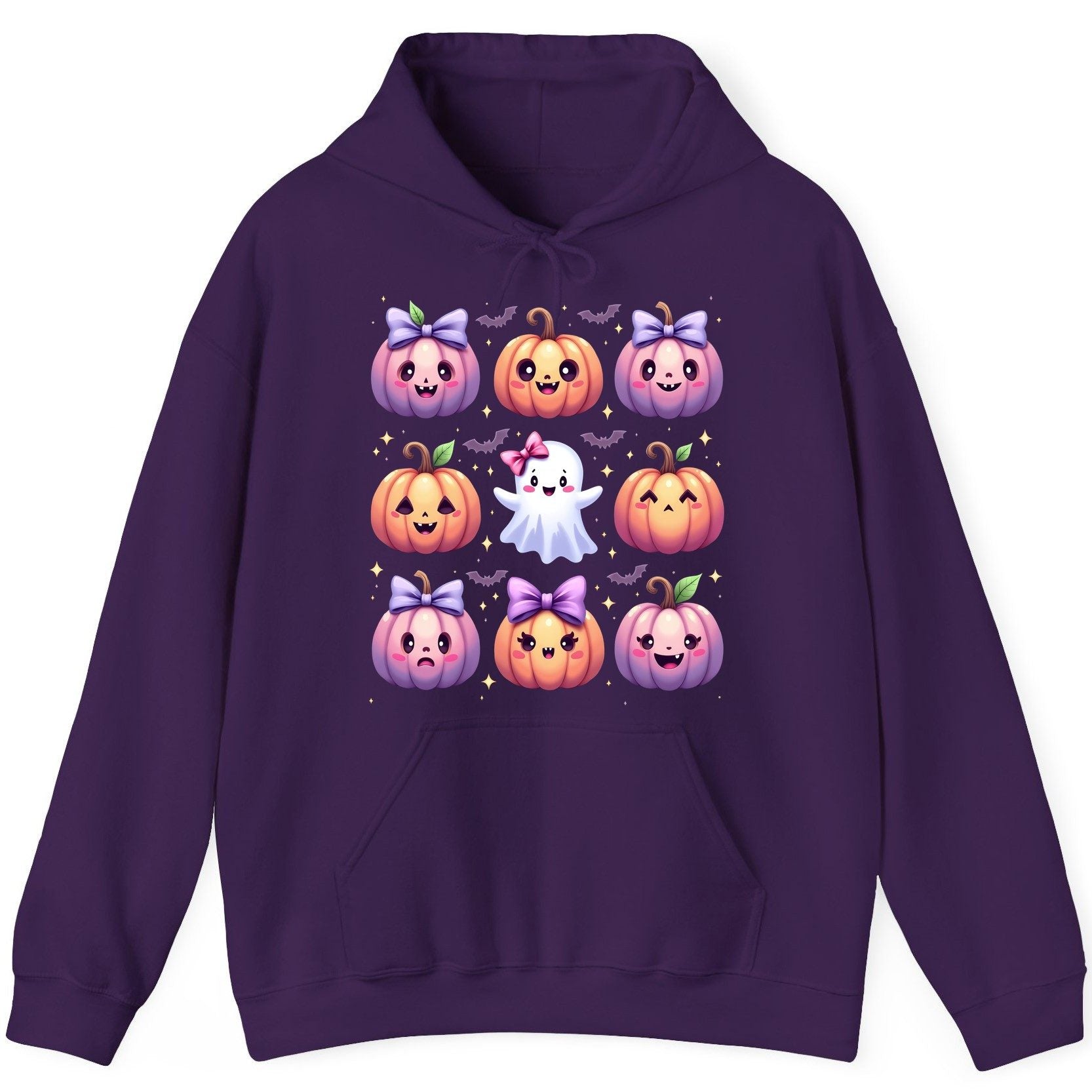 Kawaii Halloween Pumpkins kawaii Halloween Hoodie Purple product mockup