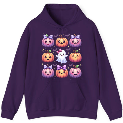 Kawaii Halloween Pumpkins kawaii Halloween Hoodie Purple product mockup
