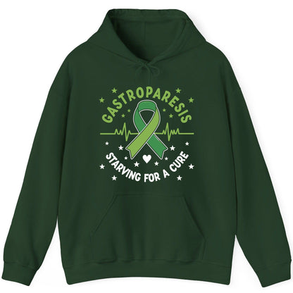 Gastroparesis Starving for a Cure gastroparesis awareness Hoodie Forest Green product mockup