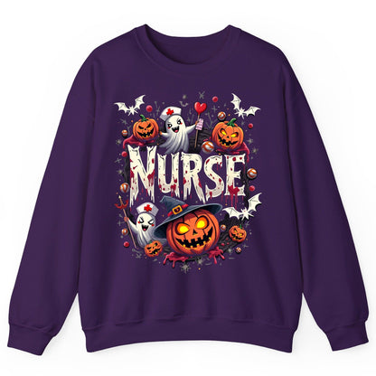 Nurse Halloween nurse Sweatshirt Purple product mockup