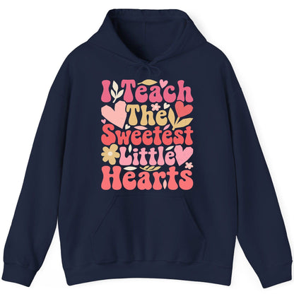 I Teach the Sweetest Little Hearts teaching Hoodie Navy product mockup