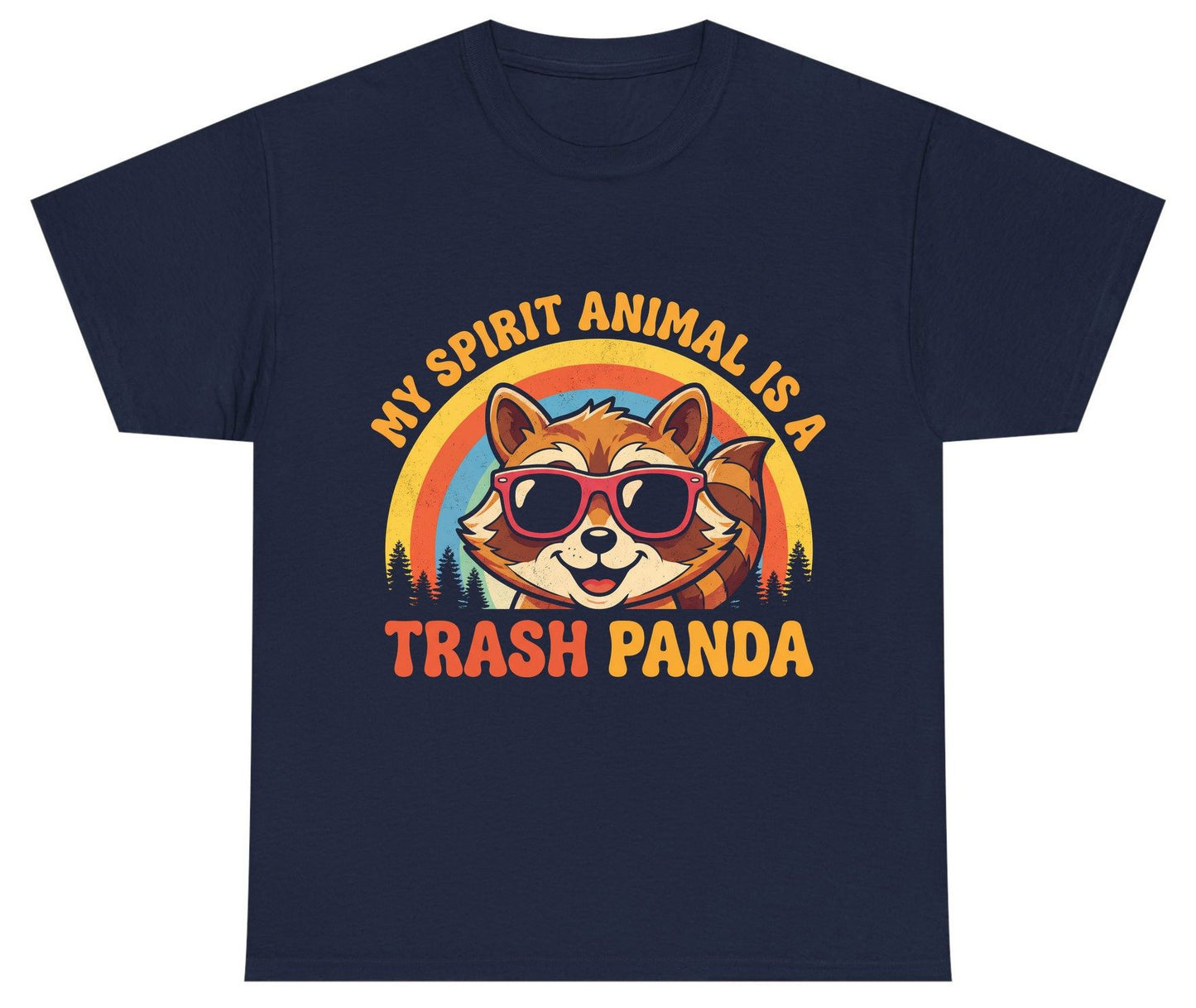My Spirit Animal Is a Trash Panda raccoon Youth T-Shirt Navy product mockup