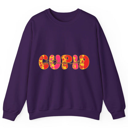 Stupid Cupid anti-Valentine's Day Sweatshirt Purple product mockup