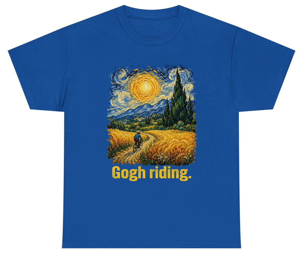 Gogh Riding art parody Youth T-Shirt Royal product mockup