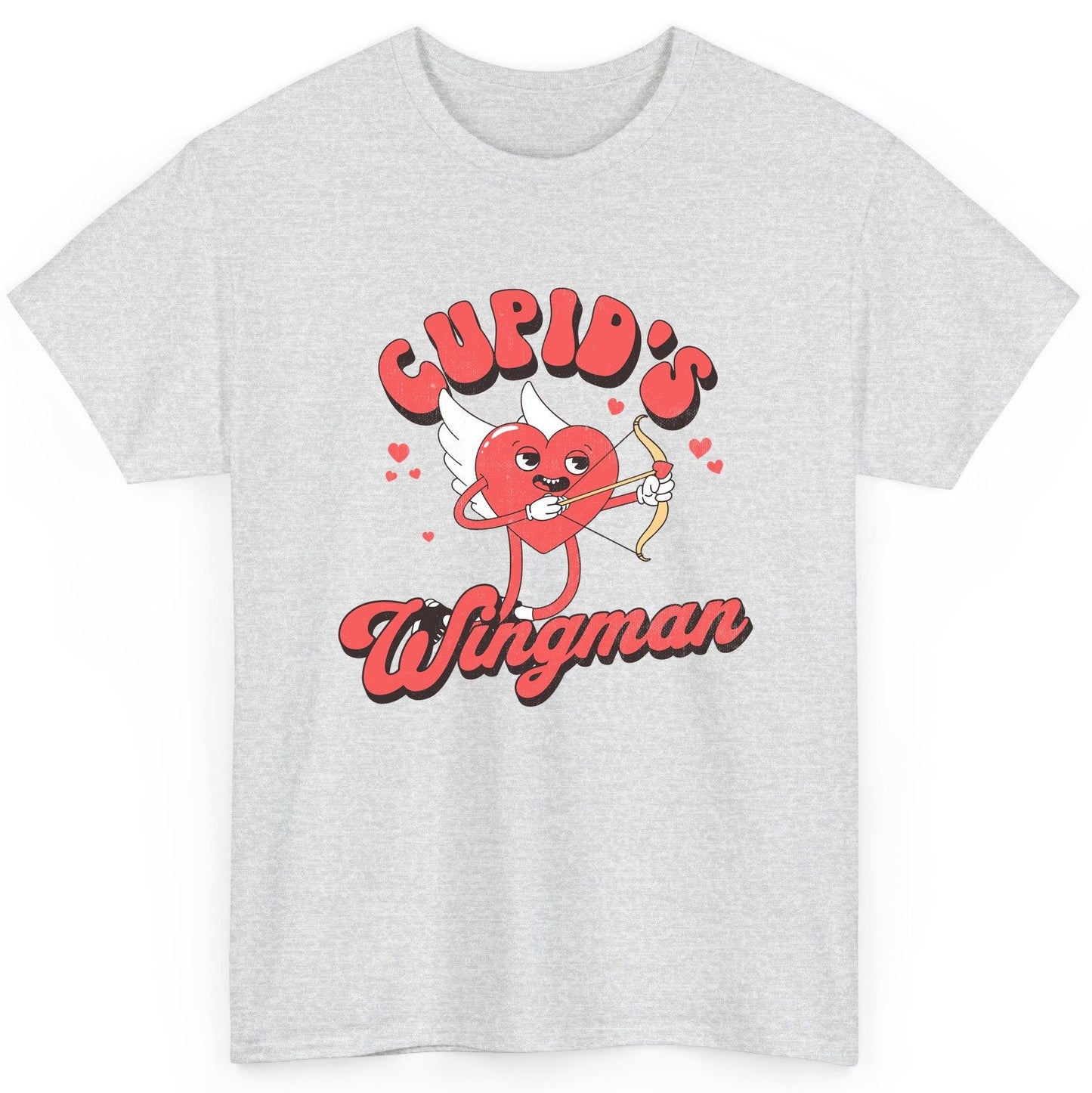 Cupid's Wingman Valentine's Day T-Shirt Ash product mockup