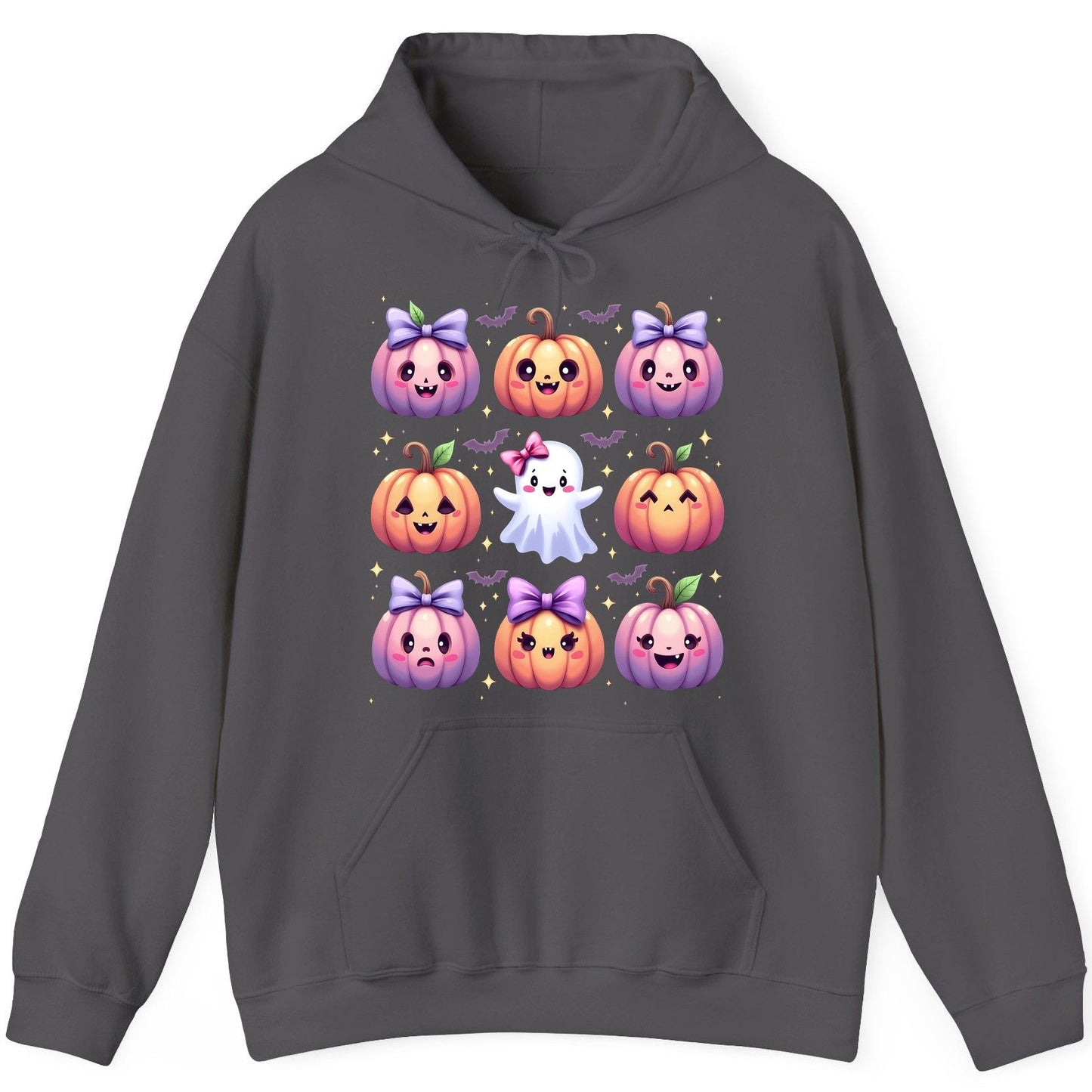 Kawaii Halloween Pumpkins kawaii Halloween Hoodie Charcoal product mockup