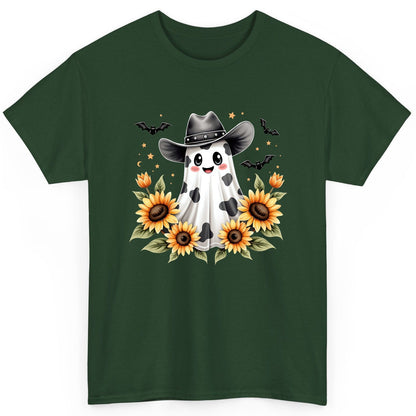 Cowboy Ghost Sunflowers cowboy ghost T-Shirt Forest Green product mockup